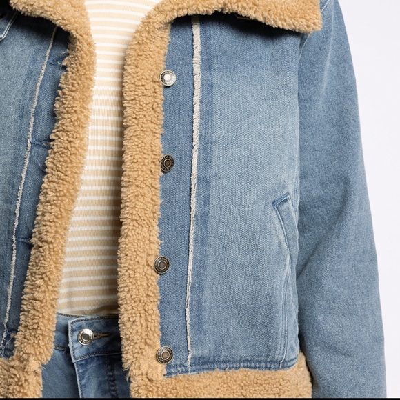 New with tags. Sherpa lined denim jacket. Thread and Supply. Henrietta - Picture 3 of 4